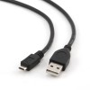 Кабель USB 2.0 USB A(m) - microUSB B 5pin(m)   0.3м  PRO  Black  Cablexpert