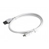 Кабель USB 2.0 USB A(m) - microUSB B 5pin(m)   0.5м  PRO  White  Cablexpert