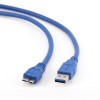 Кабель USB 3.0 USB A(m) - microUSB B 9pin(m)   0.3м  PRO  Blue  Cablexpert