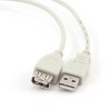 Кабель-удлинитель USB 2.0 USB A(m) - USB A(f)   1.8м  White  Cablexpert