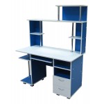 Компьютерный стол СТ-841-L Синий/Белый
