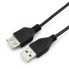 Кабель-удлинитель USB 2.0 USB A(m) - USB A(f)   1.0м  Black  Гарнизон