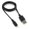 Кабель USB A(m) - Lightning(m)  1.0м Black Cablexpert CC-USB-AP2MBP