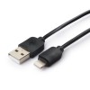 Кабель USB A(m) - Lightning(m)  1.0м Black Гарнизон GCC-USB2-AP2-1M