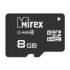 Карта памяти MicroSDHC  8Гб Mirex 13612-MCROSD08