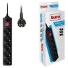Сетевой фильтр BURO 500SH-10-B 10м 